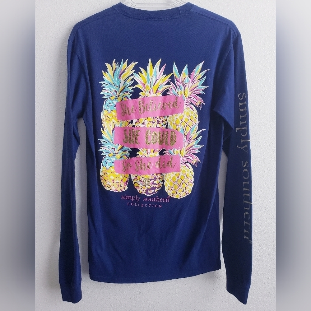Simply Southern Pineapple Long Sleeve Top